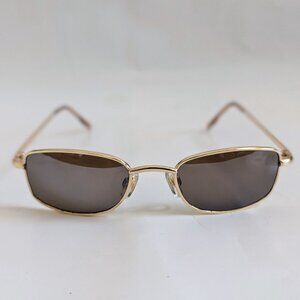 NWT Vintage 90's Rectangle Metal Designer Sport w/amber mirror lens Sunglasses